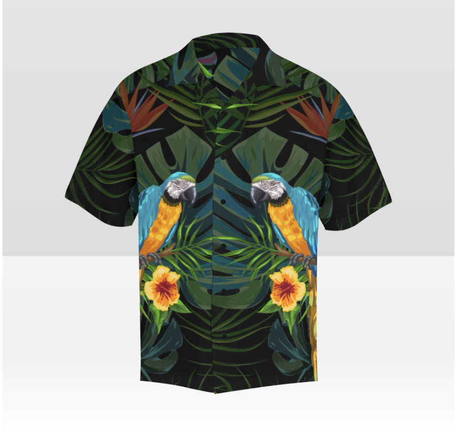 Tropical Parrot Hawaiian Shirt (8 Color Choices)