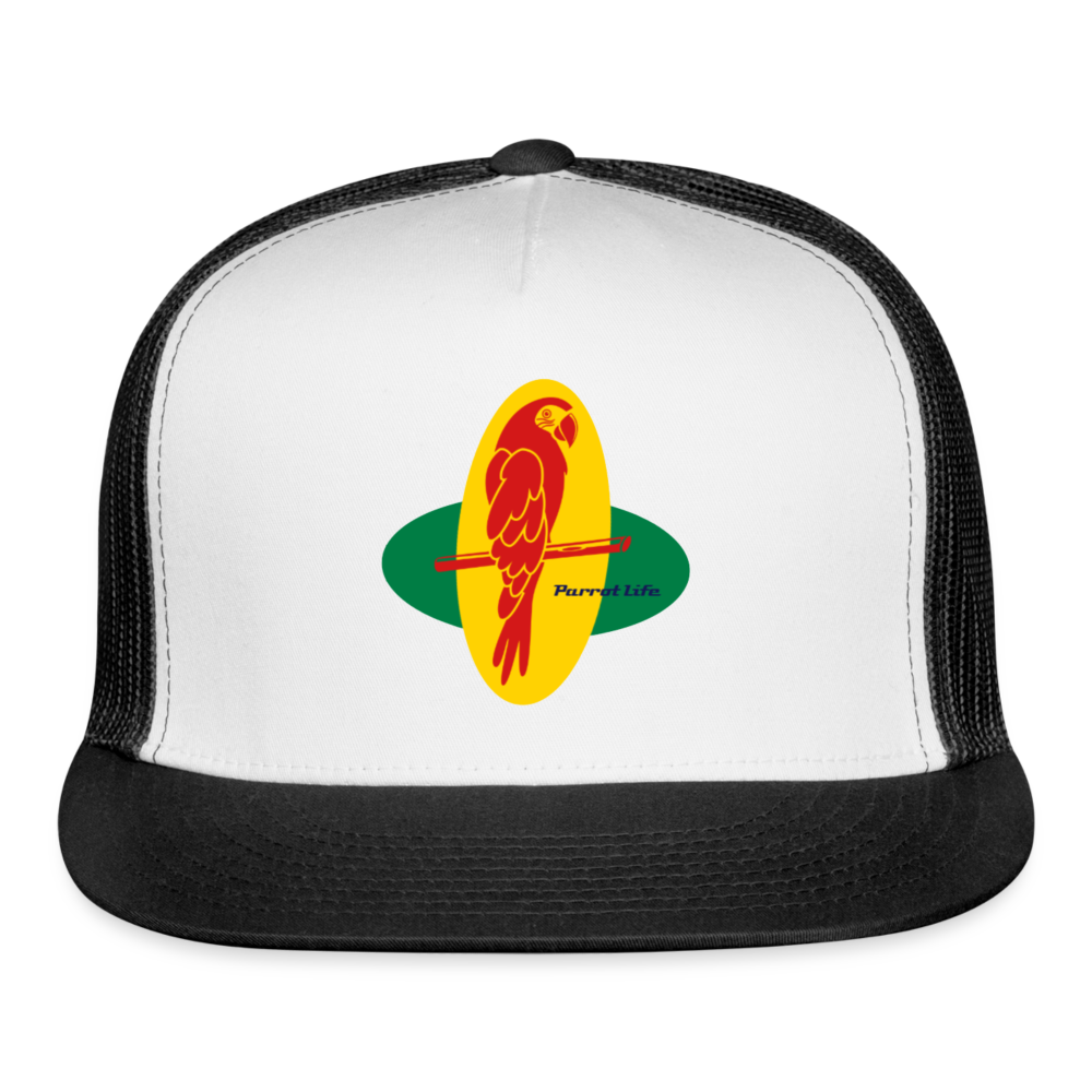 Parrot Life Trucker Hat - white/black