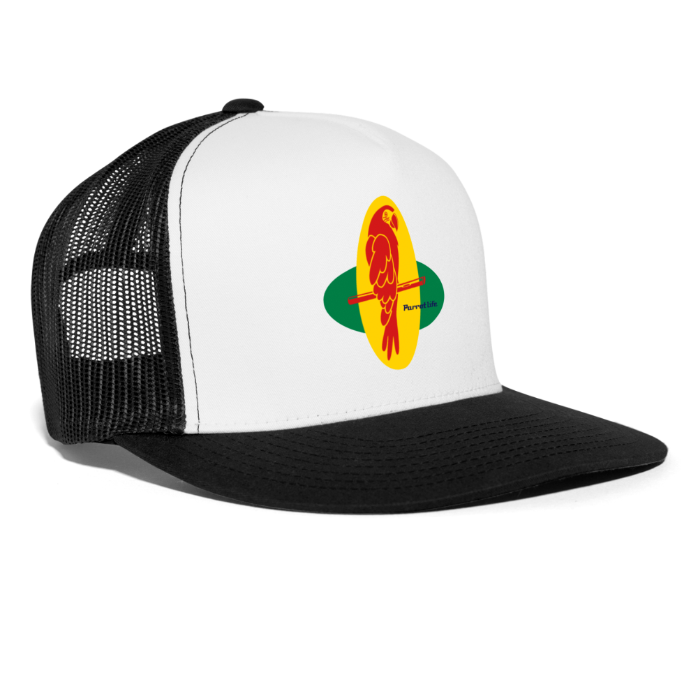 Parrot Life Trucker Hat - white/black
