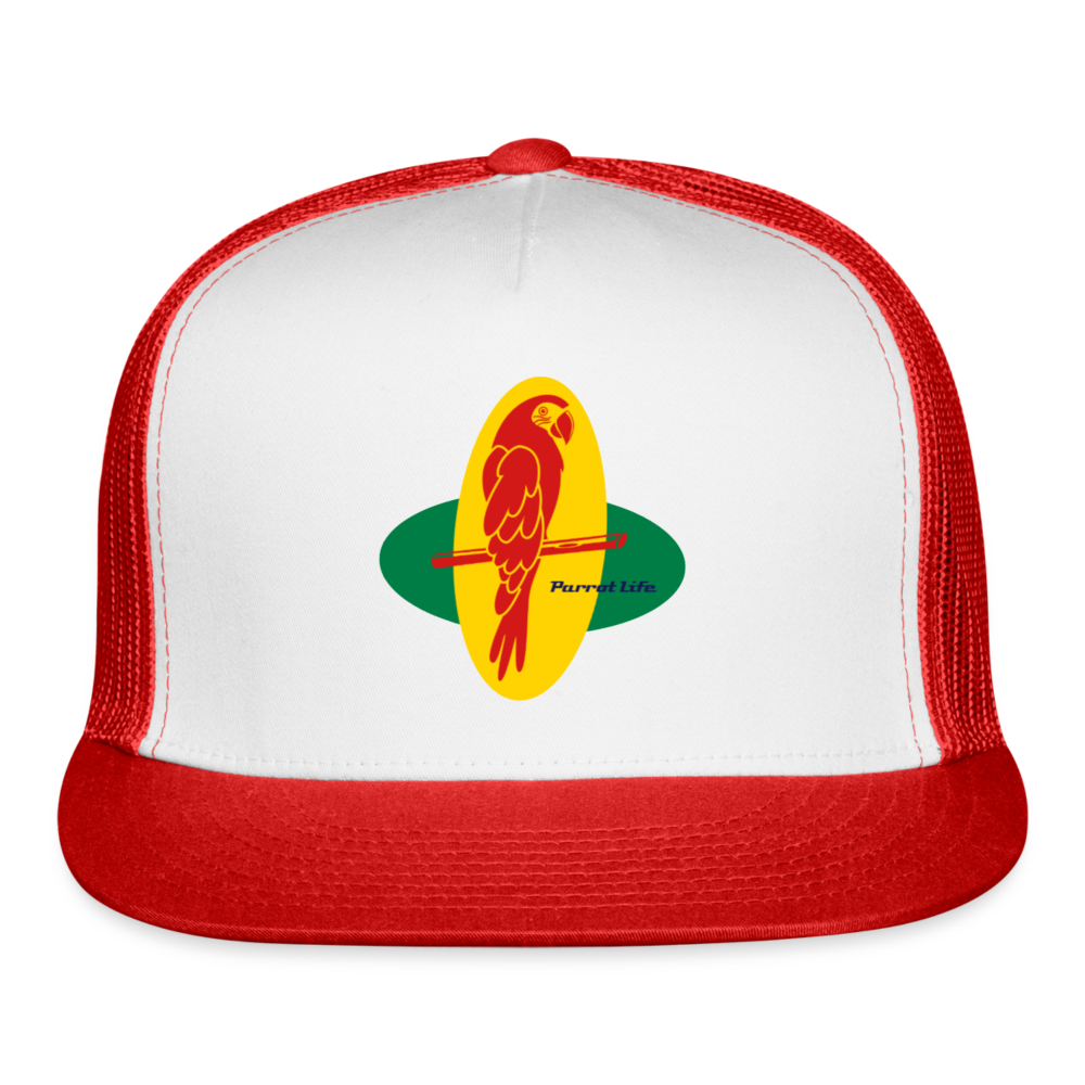 Parrot Life Trucker Hat - white/red