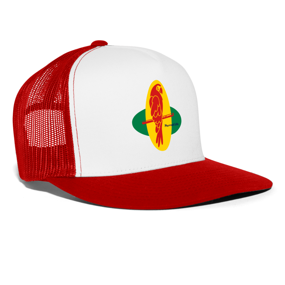 Parrot Life Trucker Hat - white/red