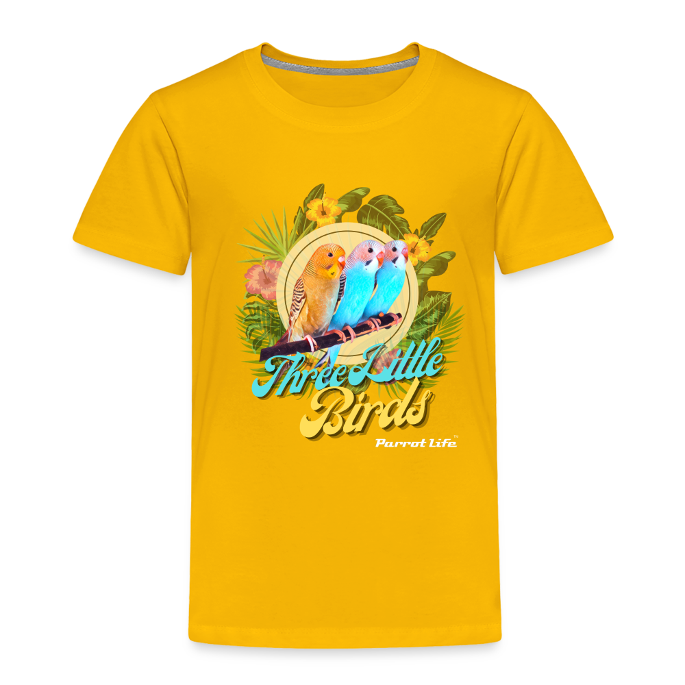 Parrot Life Three Little Birds Toddler T-Shirt - sun yellow