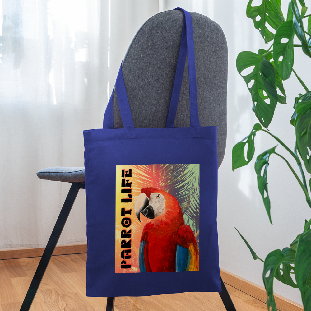 Parrot Life Tote Bag - royal blue