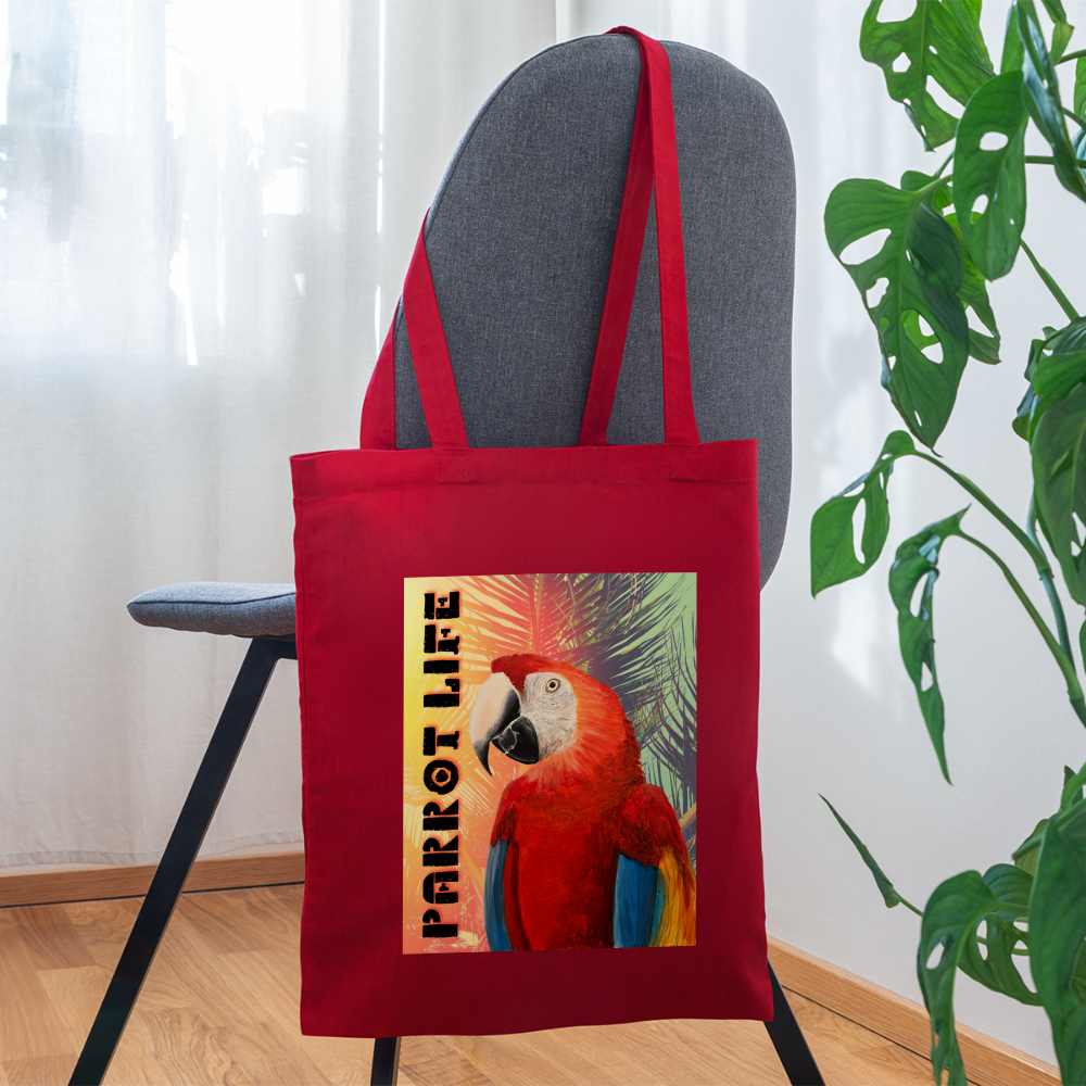 Parrot Life Tote Bag - red