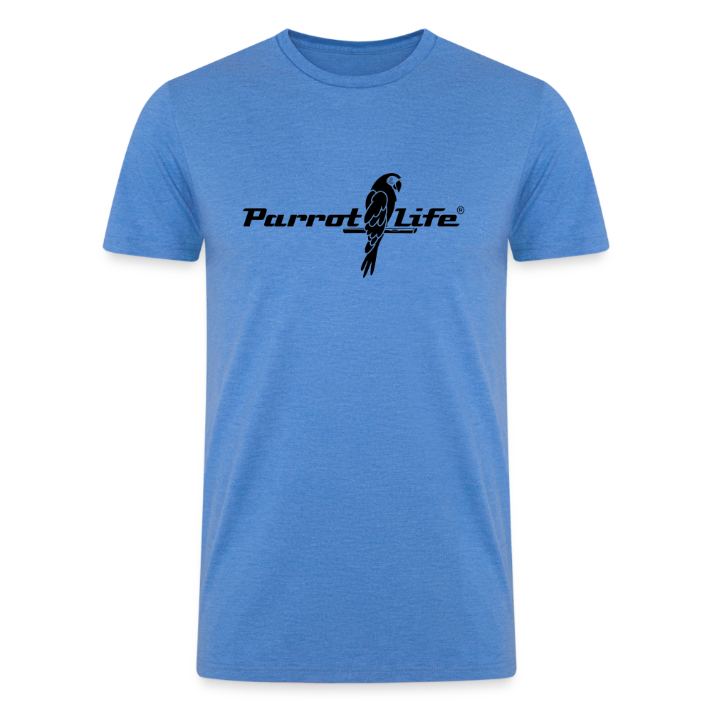 Parrot Life® Men’s Tri-Blend Sustainable Organic T-Shirt - heather blue
