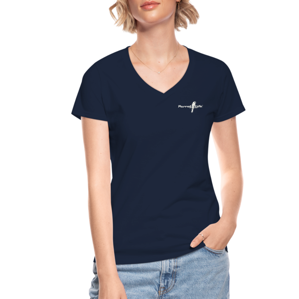 Parrot Life® Women's V-Neck T-Shirt - navy