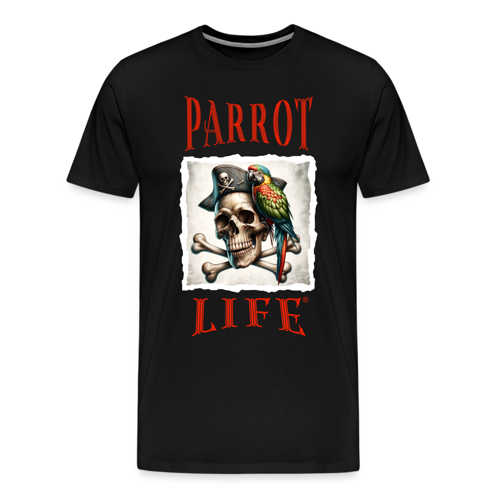 Parrot Life® Skull Men's Premium T-Shirt - black