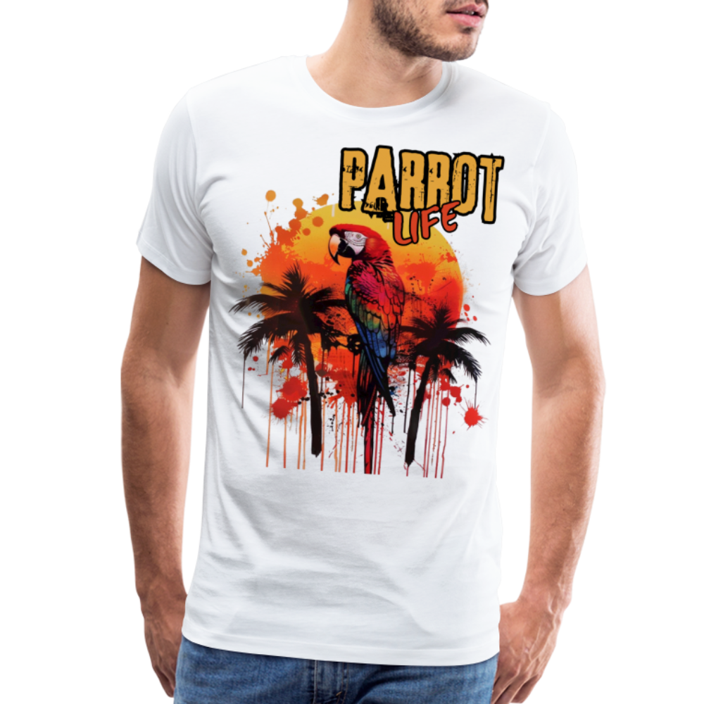 Parrot Life® Graffiti Men's Premium T-Shirt - white