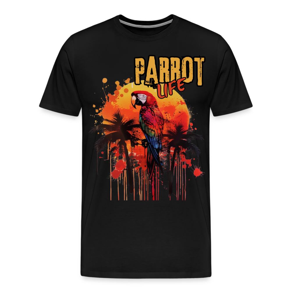 Parrot Life® Graffiti Men's Premium T-Shirt - black