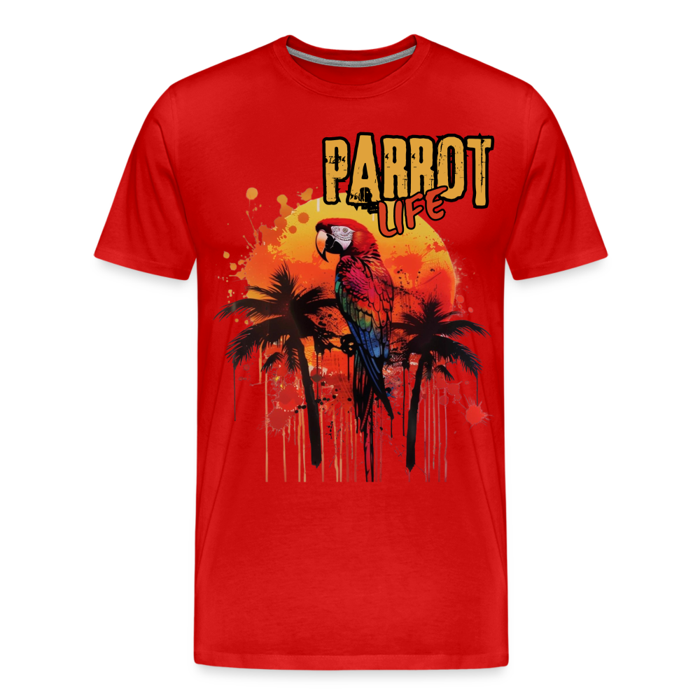 Parrot Life® Graffiti Men's Premium T-Shirt - red