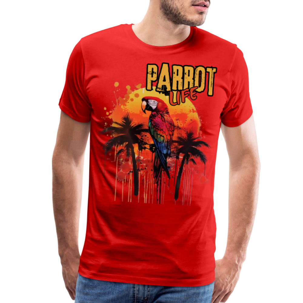 Parrot Life® Graffiti Men's Premium T-Shirt - red