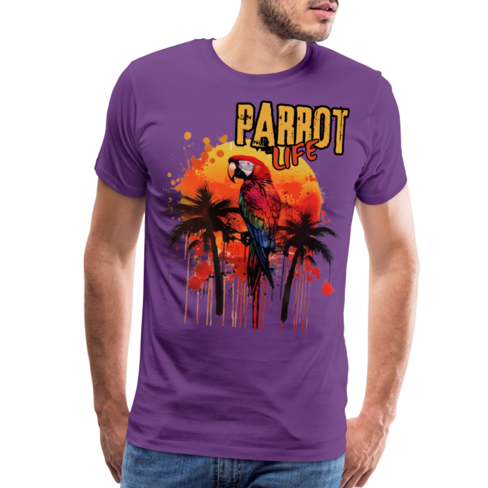 Parrot Life® Graffiti Men's Premium T-Shirt - purple