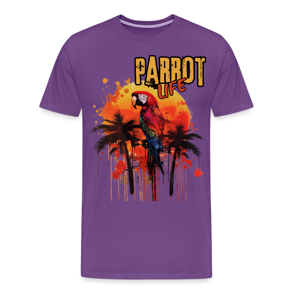 Parrot Life® Graffiti Men's Premium T-Shirt - purple