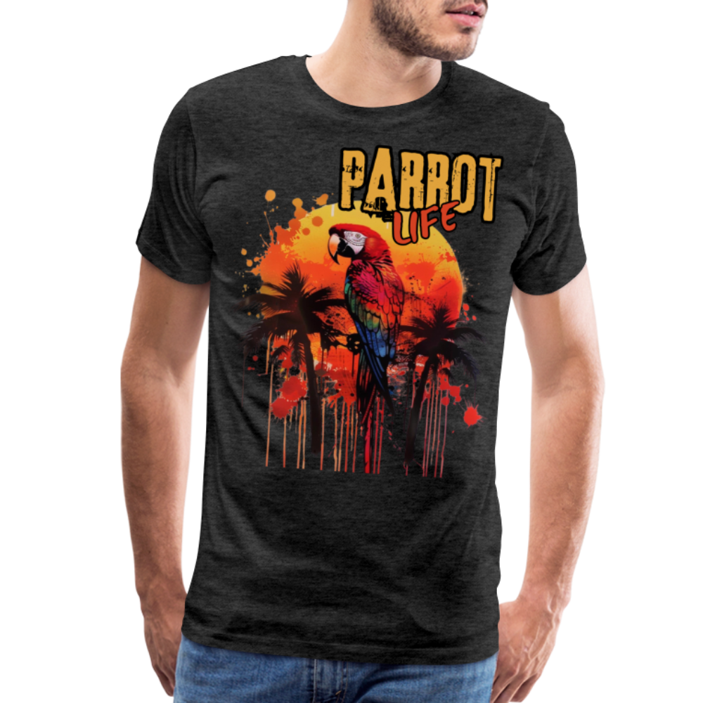 Parrot Life® Graffiti Men's Premium T-Shirt - charcoal grey