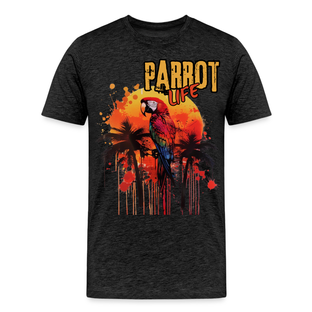 Parrot Life® Graffiti Men's Premium T-Shirt - charcoal grey