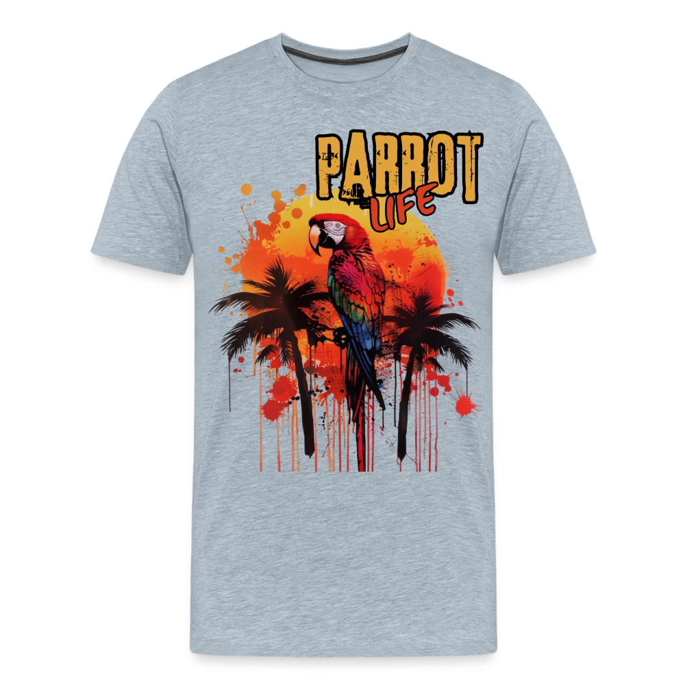 Parrot Life® Graffiti Men's Premium T-Shirt - heather ice blue