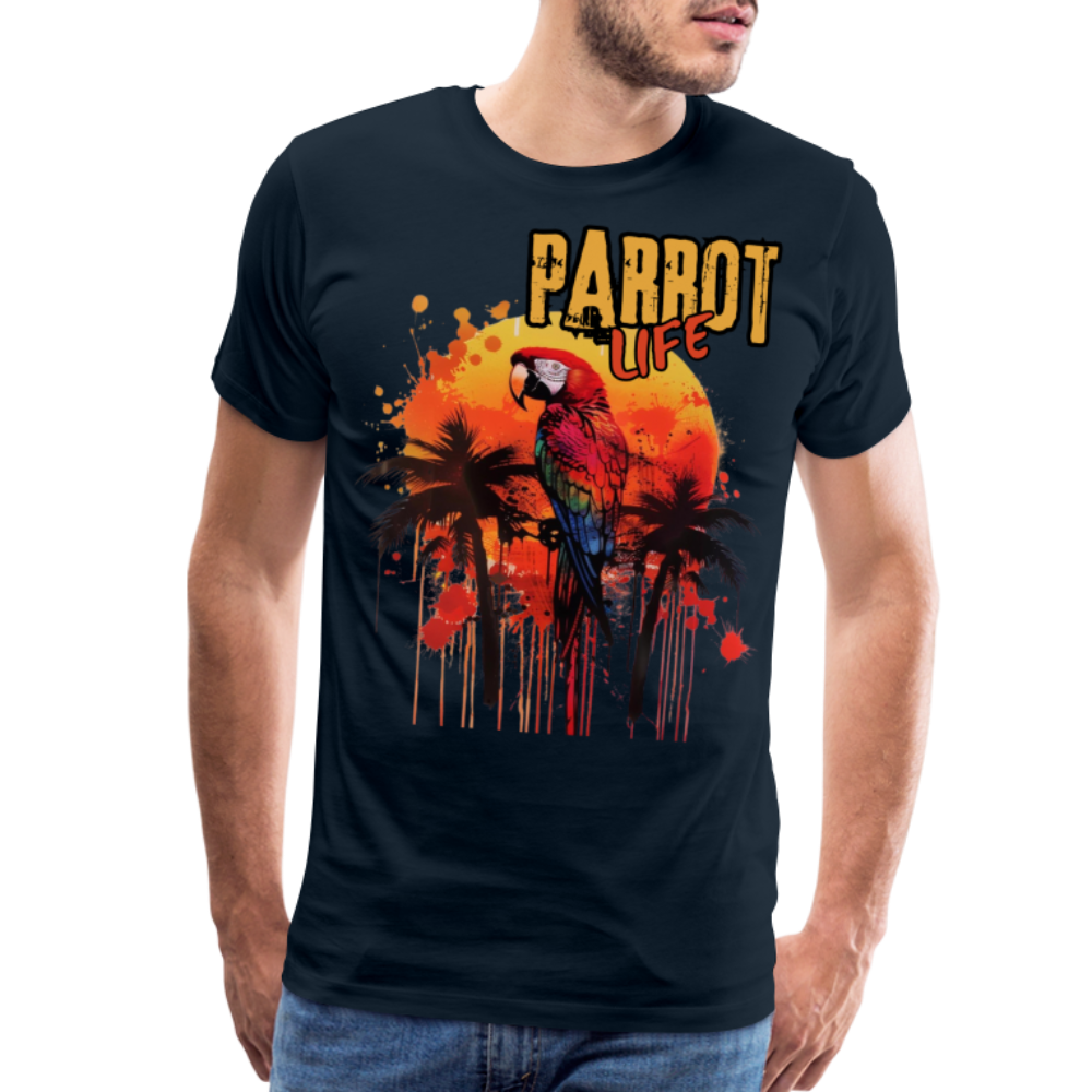 Parrot Life® Graffiti Men's Premium T-Shirt - deep navy
