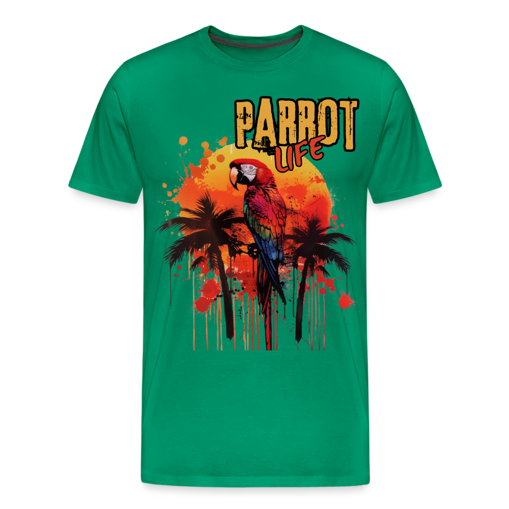 Parrot Life® Graffiti Men's Premium T-Shirt - kelly green