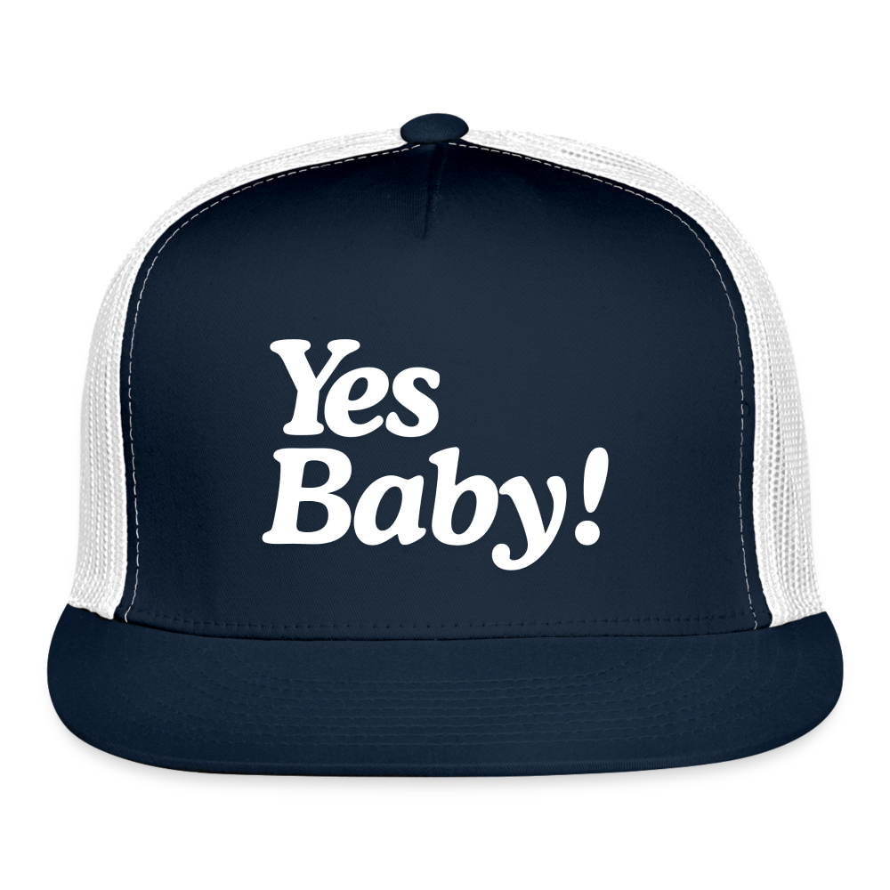 Yes Baby! Riptide Renegade Trucker Cap - navy/white