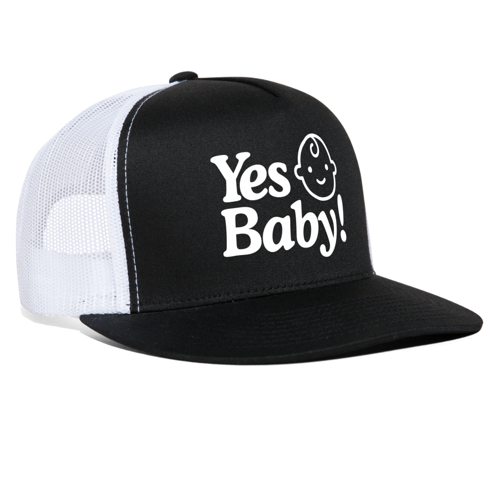 Yes Baby! (w/baby) Riptide Renegade Trucker Cap - black/white