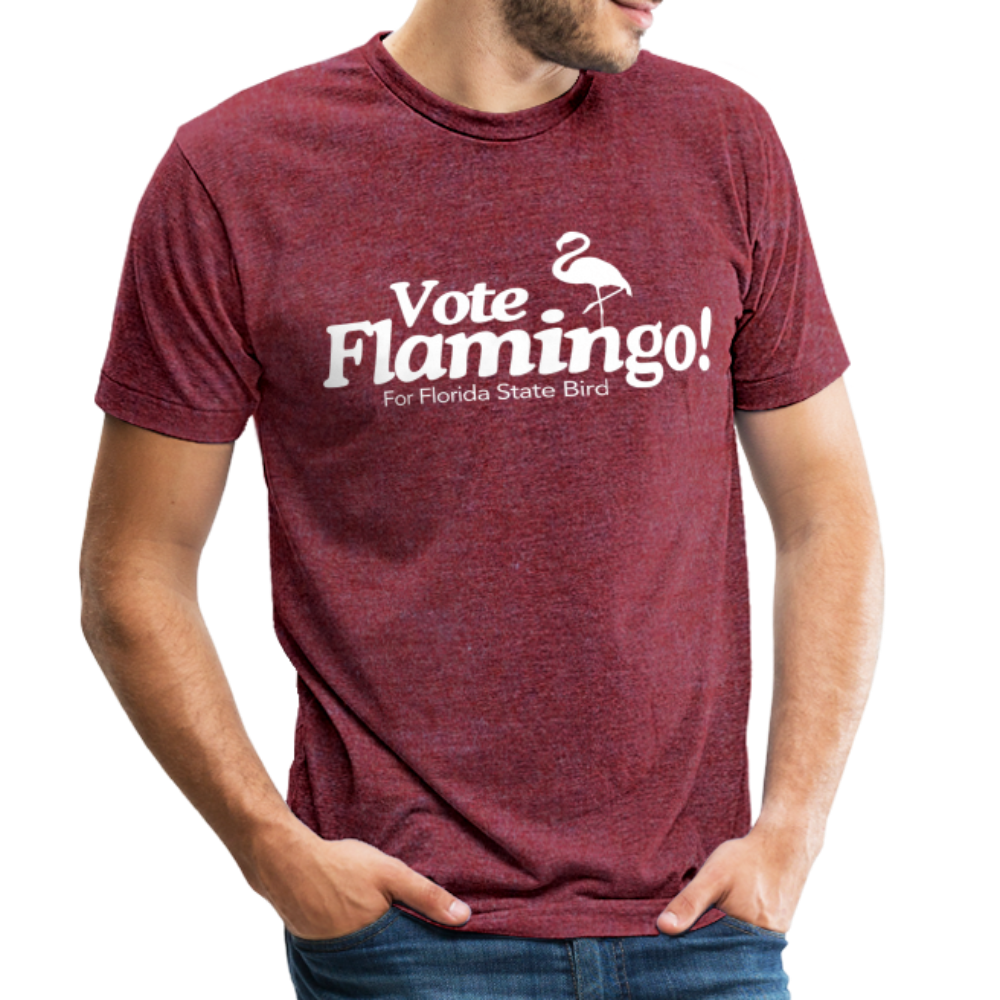 Flamingo for Florida Unisex Tri-Blend T-Shirt - heather cranberry