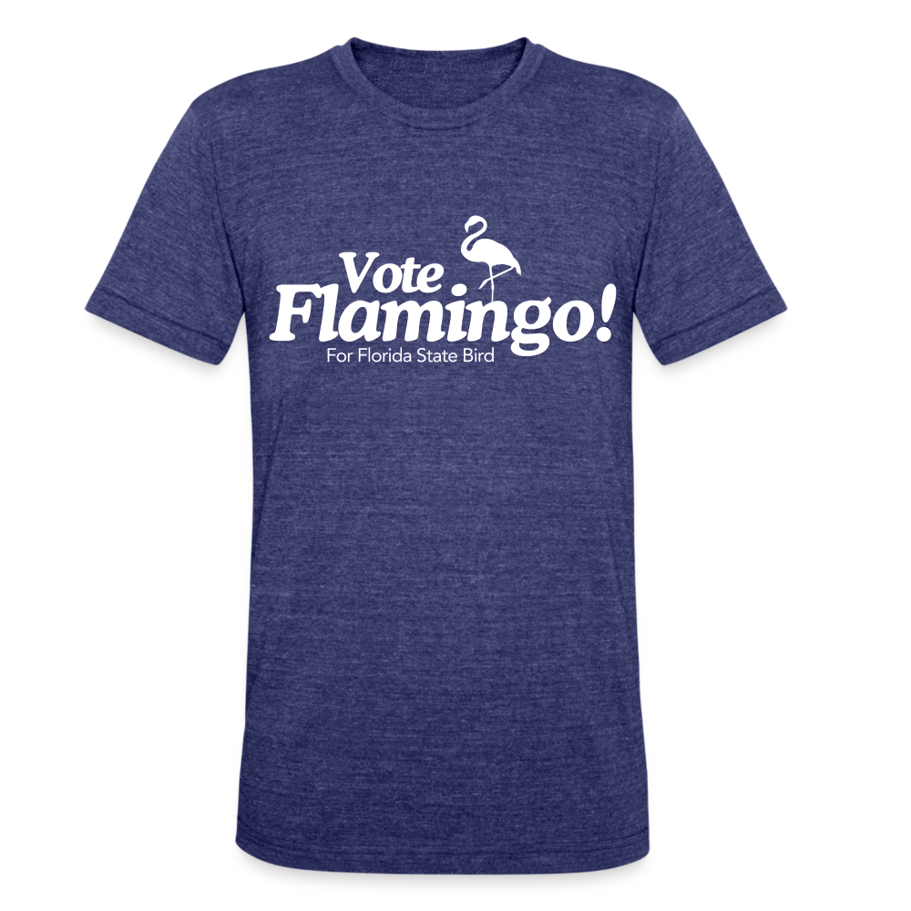 Flamingo for Florida Unisex Tri-Blend T-Shirt - heather indigo