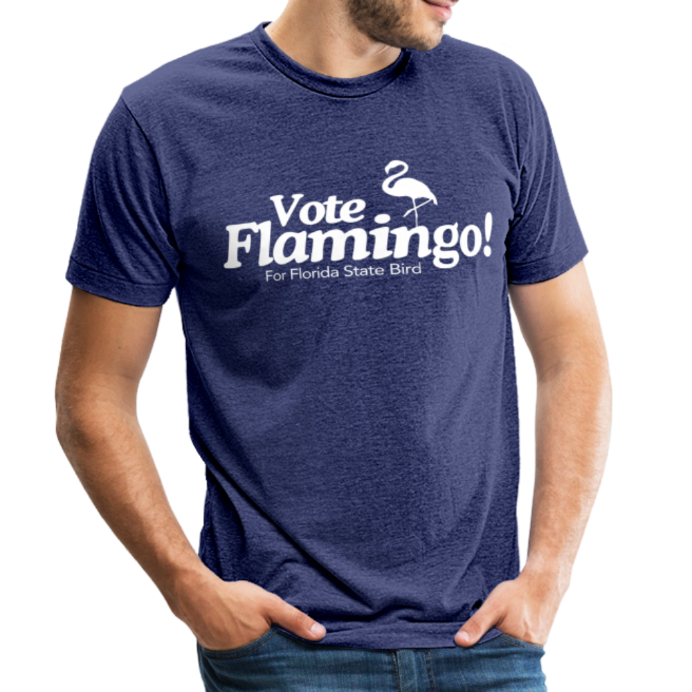 Flamingo for Florida Unisex Tri-Blend T-Shirt - heather indigo