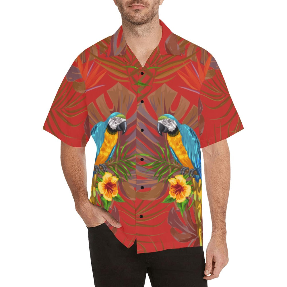 Tropical Parrot Hawaiian Shirt (8 Color Choices)