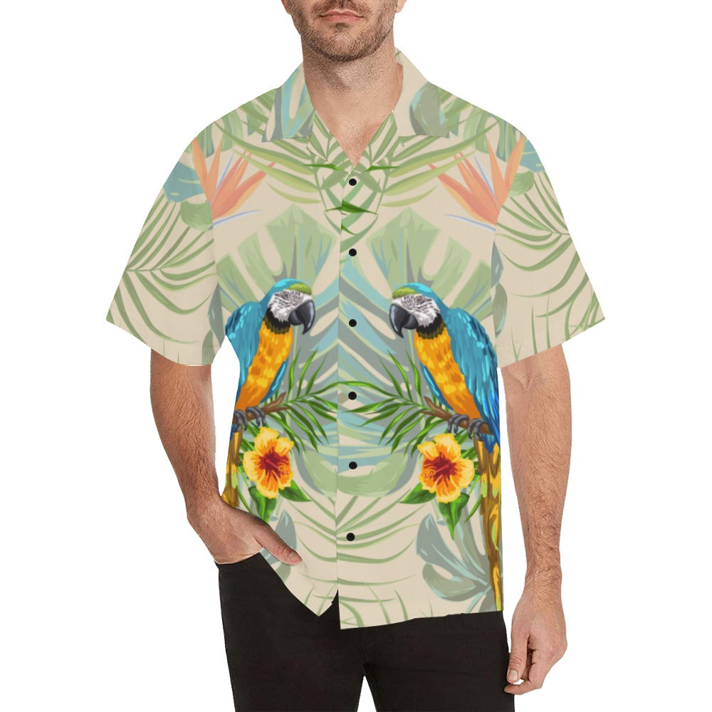 Tropical Parrot Hawaiian Shirt (8 Color Choices)