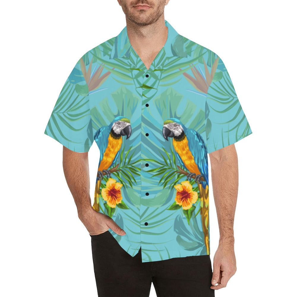 Tropical Parrot Hawaiian Shirt (8 Color Choices)