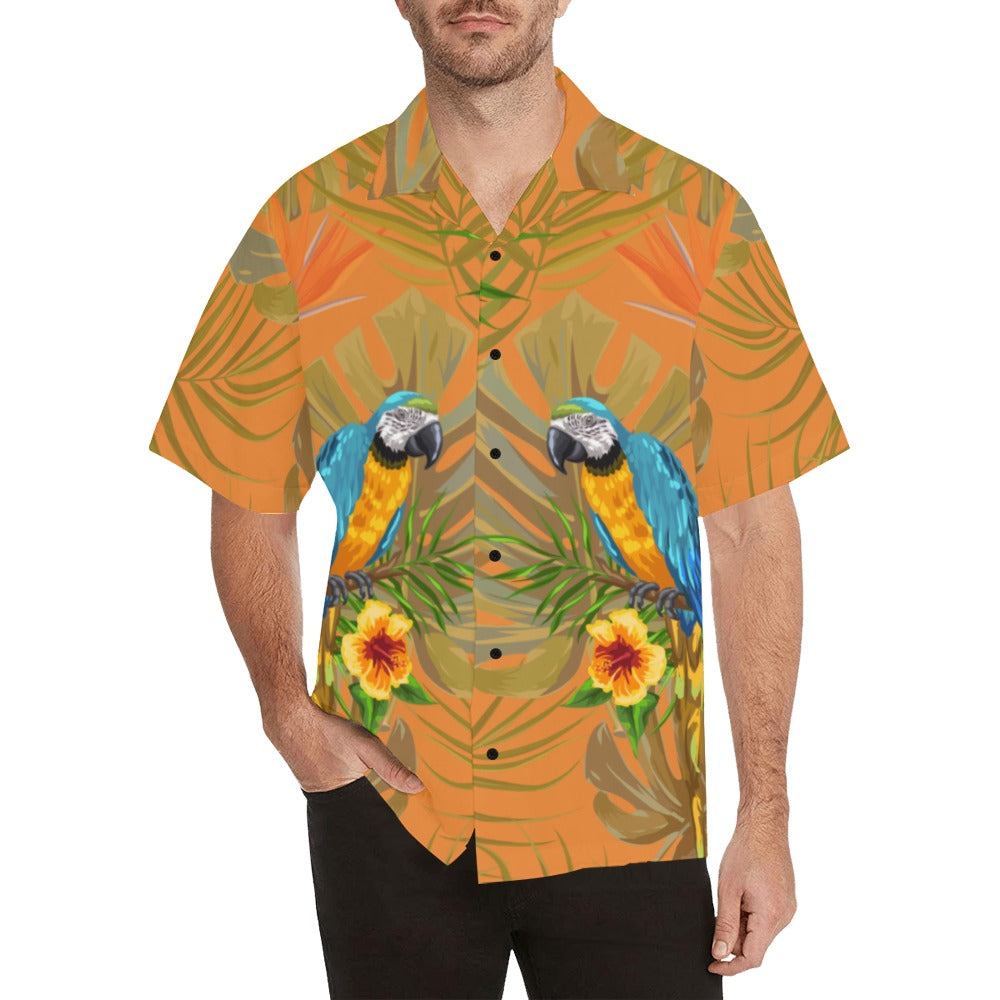 Tropical Parrot Hawaiian Shirt (8 Color Choices)