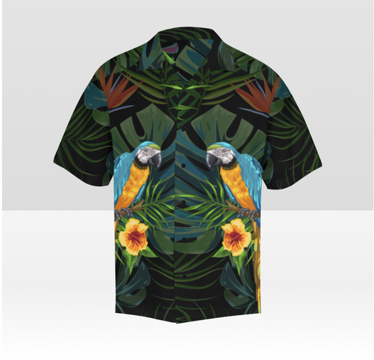 Tropical Parrot Hawaiian Shirt (8 Color Choices)