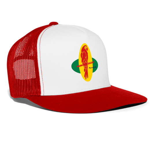 Parrot Life Trucker Hat - white/red