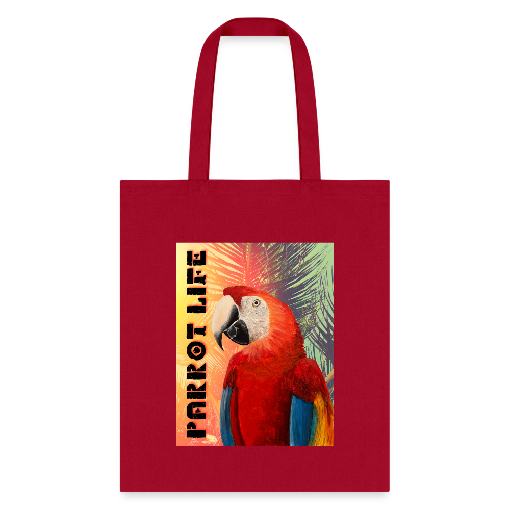 Parrot Life Tote Bag - red