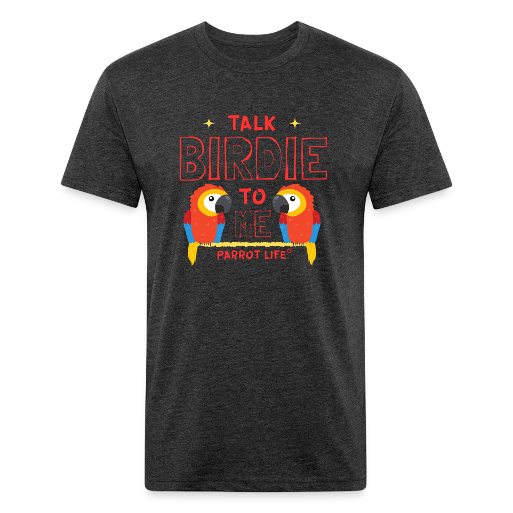Parrot Life® Talk Birdie To Me Fitted T-Shirt - heather black