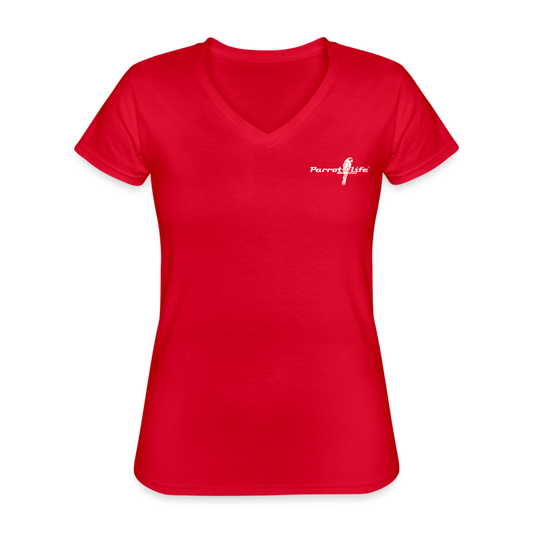 Parrot Life® Women's V-Neck T-Shirt - red