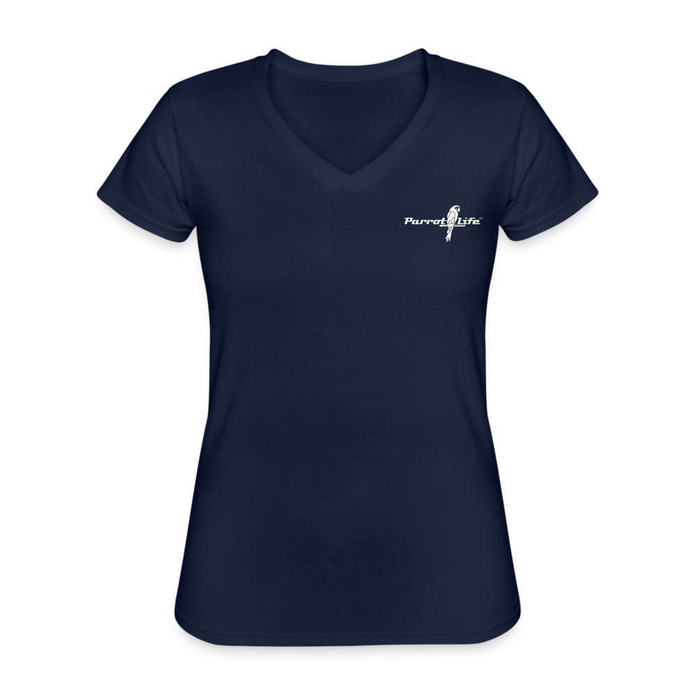 Parrot Life® Women's V-Neck T-Shirt - navy