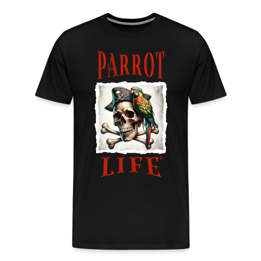 Parrot Life® Skull Men's Premium T-Shirt - black