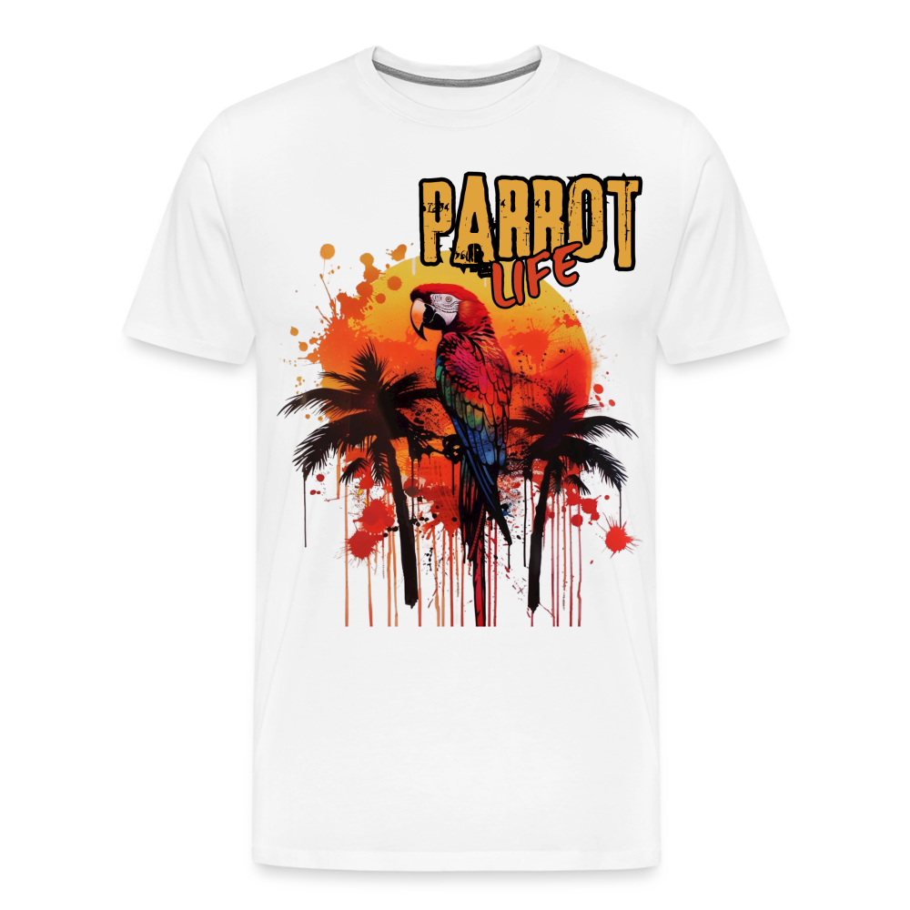 Parrot Life® Graffiti Men's Premium T-Shirt - white