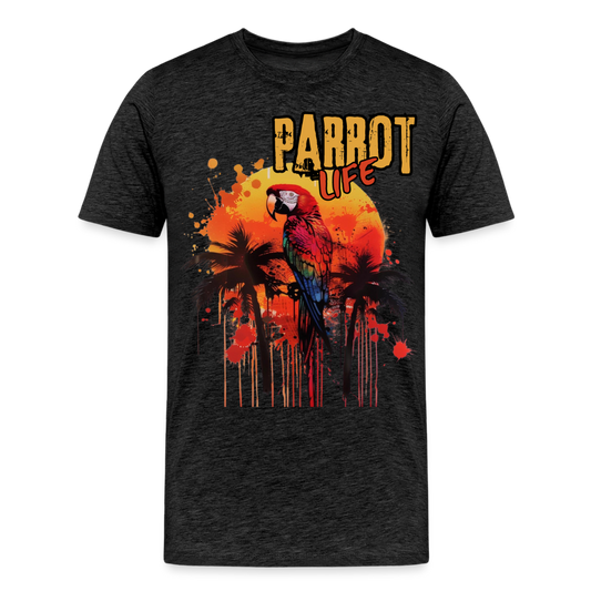 Parrot Life® Graffiti Men's Premium T-Shirt - charcoal grey