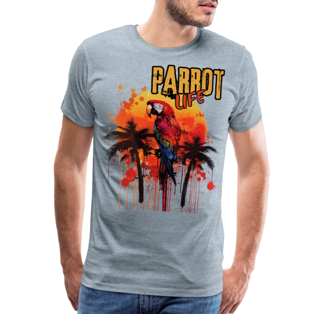 Parrot Life® Graffiti Men's Premium T-Shirt - heather ice blue