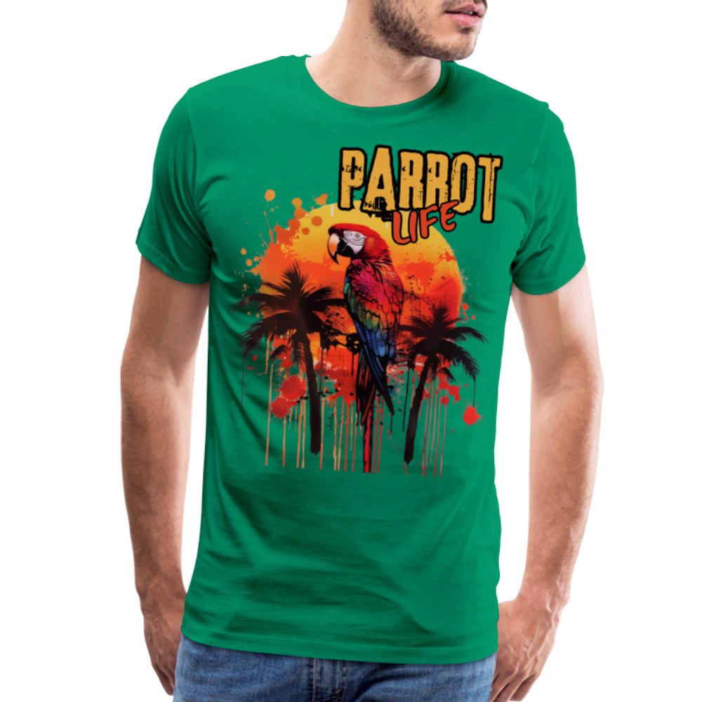 Parrot Life® Graffiti Men's Premium T-Shirt - kelly green