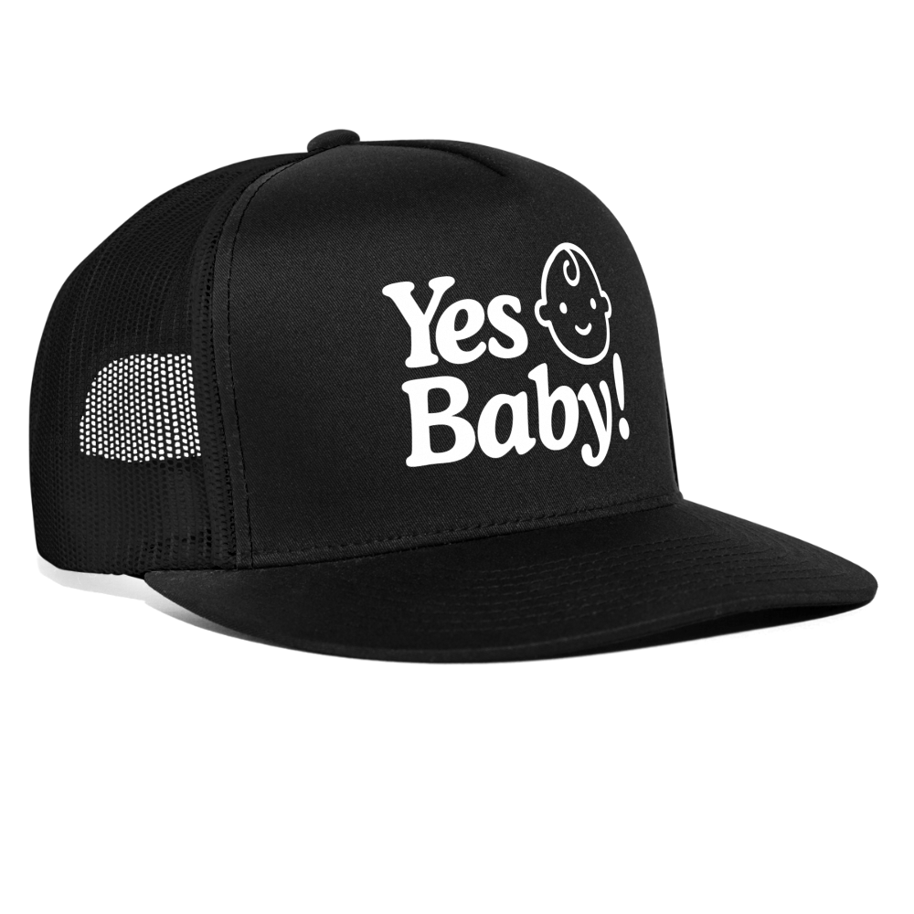 Yes Baby! (w/baby) Riptide Renegade Trucker Cap - black/black