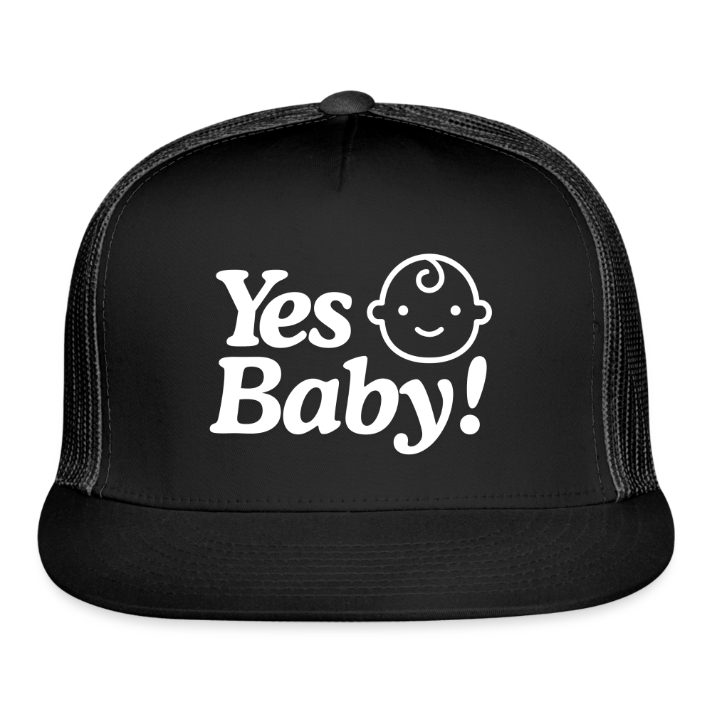 Yes Baby! (w/baby) Riptide Renegade Trucker Cap - black/black