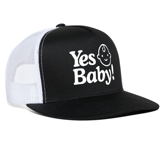 Yes Baby! (w/baby) Riptide Renegade Trucker Cap - black/white