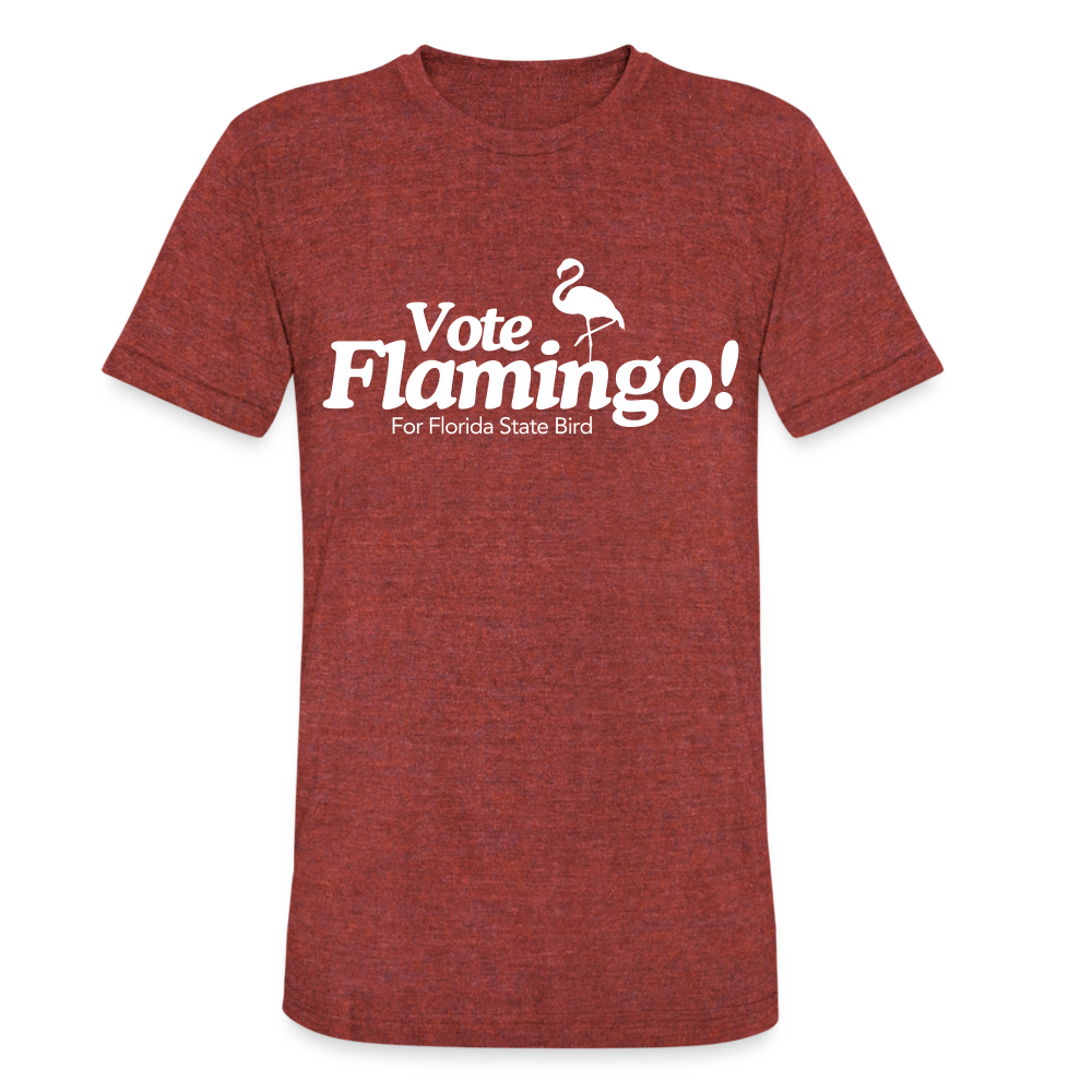 Flamingo for Florida Unisex Tri-Blend T-Shirt - heather cranberry