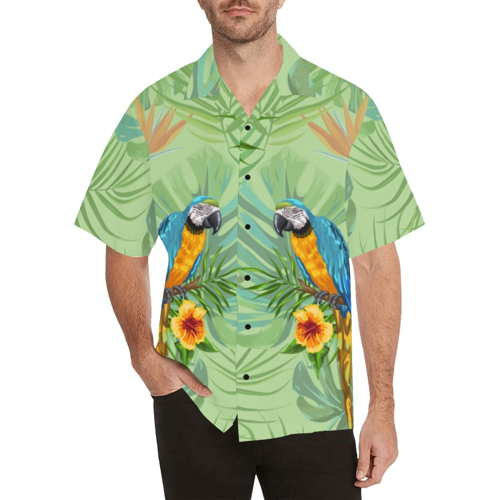 Tropical Parrot Hawaiian Shirt (8 Color Choices)