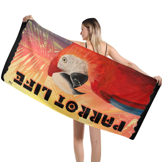 Parrot Life Beach Towel 29x58